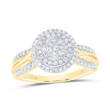 Load image into Gallery viewer, 10K Yellow Gold Diamond Designer Ring 1/2 Cttw - Splendid Jewellery