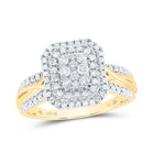10K Yellow Gold Diamond Designer Ring 1/2 Cttw - Splendid Jewellery