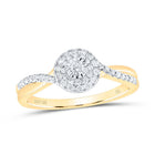 10K Yellow Gold Diamond Designer Ring 1/4 Cttw - Splendid Jewellery