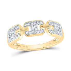 10K Yellow Gold Diamond Designer Ring 1/5 Cttw - Splendid Jewellery