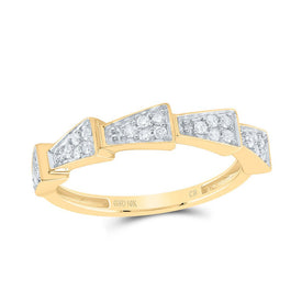 10K Yellow Gold Diamond Designer Ring 1/5 Cttw - Splendid Jewellery