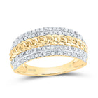 10K Yellow Gold Diamond Designer Ring 1/5 Cttw - Splendid Jewellery