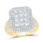 10K Yellow Gold Diamond Designer Ring 2 Cttw - Splendid Jewellery
