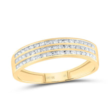 Load image into Gallery viewer, 10K Yellow Gold Diamond Emerald Trio Ring Set 7/8 Cttw - Splendid Jewellery