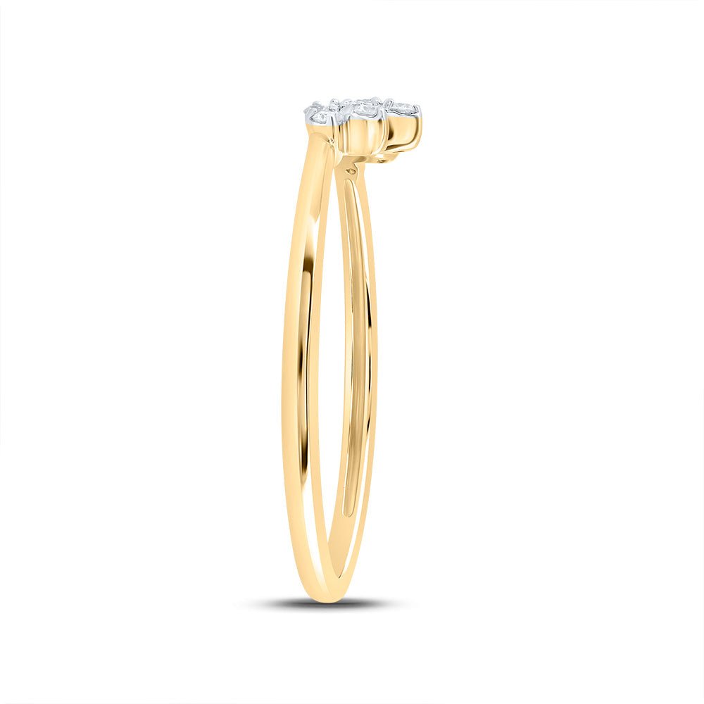 10K Yellow Gold Diamond Enhancer Ring 1/10 Cttw - Splendid Jewellery