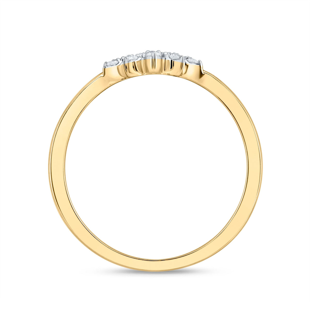 10K Yellow Gold Diamond Enhancer Ring 1/10 Cttw - Splendid Jewellery