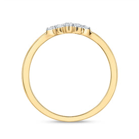 10K Yellow Gold Diamond Enhancer Ring 1/10 Cttw - Splendid Jewellery