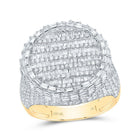 10K Yellow Gold Diamond Fashion Baguette Men's Ring 2 1/2 Cttw - Splendid Jewellery