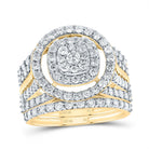 10K Yellow Gold Diamond Fashion Bridal Set 1 3/4 Cttw - Splendid Jewellery