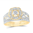 10K Yellow Gold Diamond Fashion Bridal Set 1/2 Cttw - Splendid Jewellery