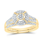 10K Yellow Gold Diamond Fashion Bridal Set 1/3 Cttw - Splendid Jewellery