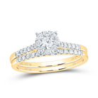10K Yellow Gold Diamond Fashion Bridal Set 3/8 Cttw - Splendid Jewellery