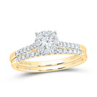 10K Yellow Gold Diamond Fashion Bridal Set 3/8 Cttw - Splendid Jewellery