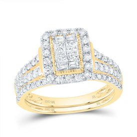10K Yellow Gold Diamond Fashion Bridal Set 7/8 Cttw - Splendid Jewellery
