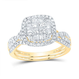 10K Yellow Gold Diamond Fashion Bridal Set 7/8 Cttw - Splendid Jewellery