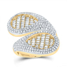 10K Yellow Gold Diamond Fashion Buguette Women's Ring 1 5/8 Cttw - Splendid Jewellery