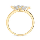 10K Yellow Gold Diamond Fashion Butterfly Ring 1/4 Cttw - Splendid Jewellery