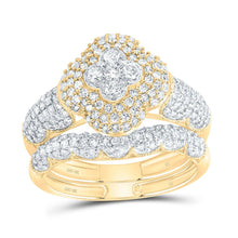 Load image into Gallery viewer, 10K Yellow Gold Diamond Fashion Clover Bridal Set 1 Cttw - Splendid Jewellery