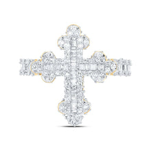 Load image into Gallery viewer, 10K Yellow Gold Diamond Fashion Cross Women's Ring 7/8 Cttw - Splendid Jewellery