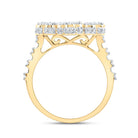 10K Yellow Gold Diamond Fashion Cross Women's Ring 7/8 Cttw - Splendid Jewellery
