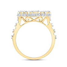 Load image into Gallery viewer, 10K Yellow Gold Diamond Fashion Cross Women's Ring 7/8 Cttw - Splendid Jewellery