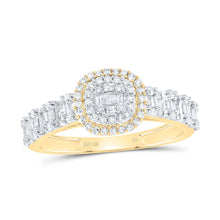Load image into Gallery viewer, 10K Yellow Gold Diamond Fashion Cushion Women's Ring 1/2 Cttw - Splendid Jewellery