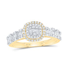 10K Yellow Gold Diamond Fashion Cushion Women's Ring 1/2 Cttw - Splendid Jewellery