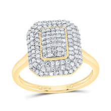 Load image into Gallery viewer, 10K Yellow Gold Diamond Fashion Emerald Ring 5/8 Cttw - Splendid Jewellery