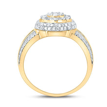 Load image into Gallery viewer, 10K Yellow Gold Diamond Fashion Flower Ring 1 Cttw - Splendid Jewellery