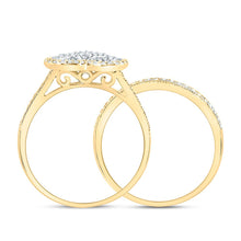 Load image into Gallery viewer, 10K Yellow Gold Diamond Fashion Heart Bridal Set 1/2 Cttw - Splendid Jewellery