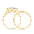 10K Yellow Gold Diamond Fashion Heart Bridal Set 1/2 Cttw - Splendid Jewellery