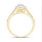 10K Yellow Gold Diamond Fashion Heart Bridal Set 1/3 Cttw - Splendid Jewellery