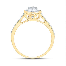 10K Yellow Gold Diamond Fashion Heart Bridal Set 1/3 Cttw - Splendid Jewellery