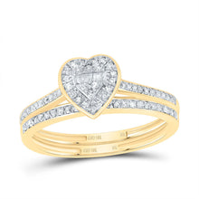 Load image into Gallery viewer, 10K Yellow Gold Diamond Fashion Heart Bridal Set 1/3 Cttw - Splendid Jewellery