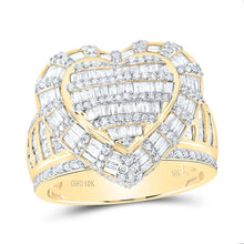 Load image into Gallery viewer, 10K Yellow Gold Diamond Fashion Heart Ring 1 7/8 Cttw - Splendid Jewellery