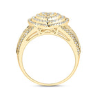 10K Yellow Gold Diamond Fashion Heart Ring 1 Cttw - Splendid Jewellery