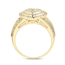 Load image into Gallery viewer, 10K Yellow Gold Diamond Fashion Heart Ring 1 Cttw - Splendid Jewellery