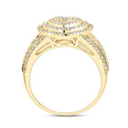 10K Yellow Gold Diamond Fashion Heart Ring 1 Cttw - Splendid Jewellery