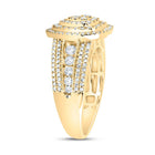 10K Yellow Gold Diamond Fashion Heart Ring 1 Cttw - Splendid Jewellery