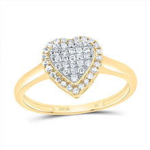 Load image into Gallery viewer, 10K Yellow Gold Diamond Fashion Heart Ring 1/4 Cttw - Splendid Jewellery