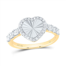 Load image into Gallery viewer, 10K Yellow Gold Diamond Fashion Heart Ring 1/4 Cttw - Splendid Jewellery