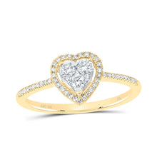 Load image into Gallery viewer, 10K Yellow Gold Diamond Fashion Heart Ring 1/4 Cttw - Splendid Jewellery