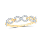 10K Yellow Gold Diamond Fashion Infinity Ring 1/4 Cttw - Splendid Jewellery