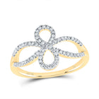 10K Yellow Gold Diamond Fashion Infinity Ring 1/4 Cttw - Splendid Jewellery