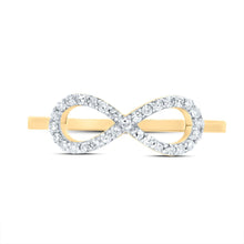 Load image into Gallery viewer, 10K Yellow Gold Diamond Fashion Infinity Ring 1/6 Cttw - Splendid Jewellery