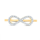 10K Yellow Gold Diamond Fashion Infinity Ring 1/6 Cttw - Splendid Jewellery