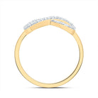 10K Yellow Gold Diamond Fashion Infinity Ring 1/6 Cttw - Splendid Jewellery