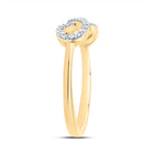 10K Yellow Gold Diamond Fashion Infinity Ring 1/6 Cttw - Splendid Jewellery
