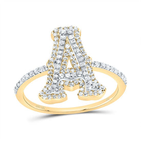 10K Yellow Gold Diamond Fashion Initial 