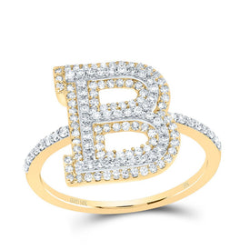 10K Yellow Gold Diamond Fashion Initial 